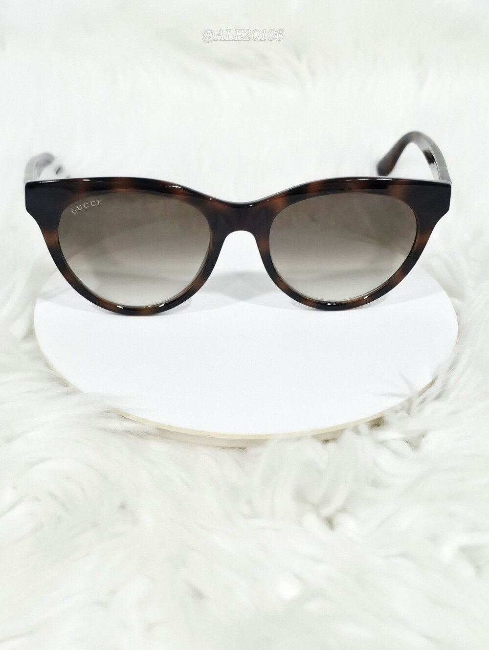 Gucci GG0763S Tortoise Cat Eye Sunglasses Brown Gradient Italy